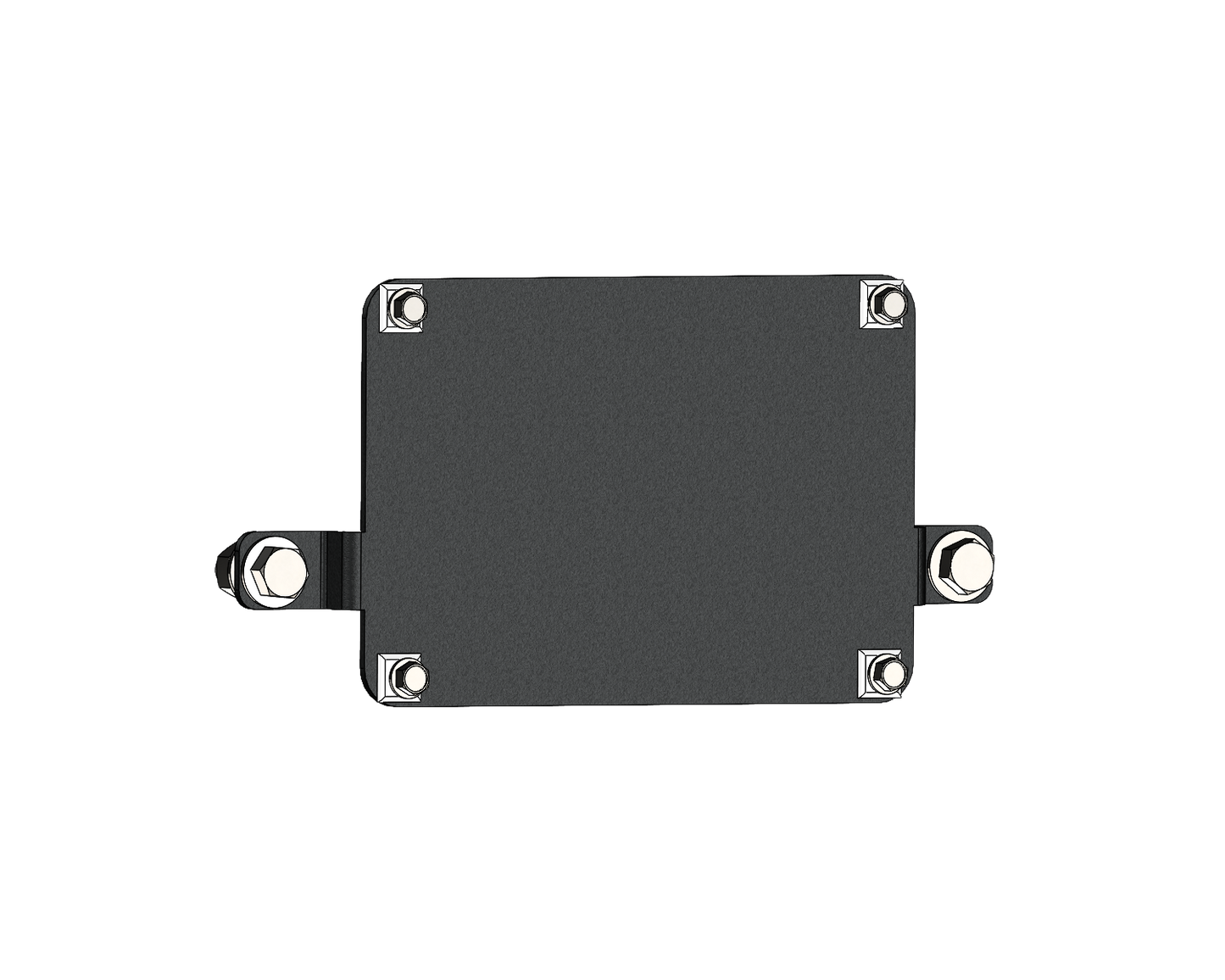 Stealth Front Winch Opening License Plate Cover - Texture Black