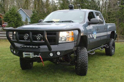 Stealth Front Winch Bumper Titan II Guard | Round Holes - Texture Black 2008-2013 Chevrolet 1500