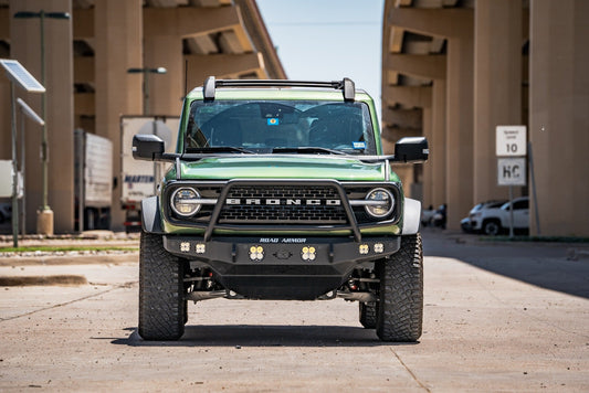 Stealth Front Mid Width Non-Winch Bumper Lonestar Guard - Texture Black 2021-2024 Ford Bronco