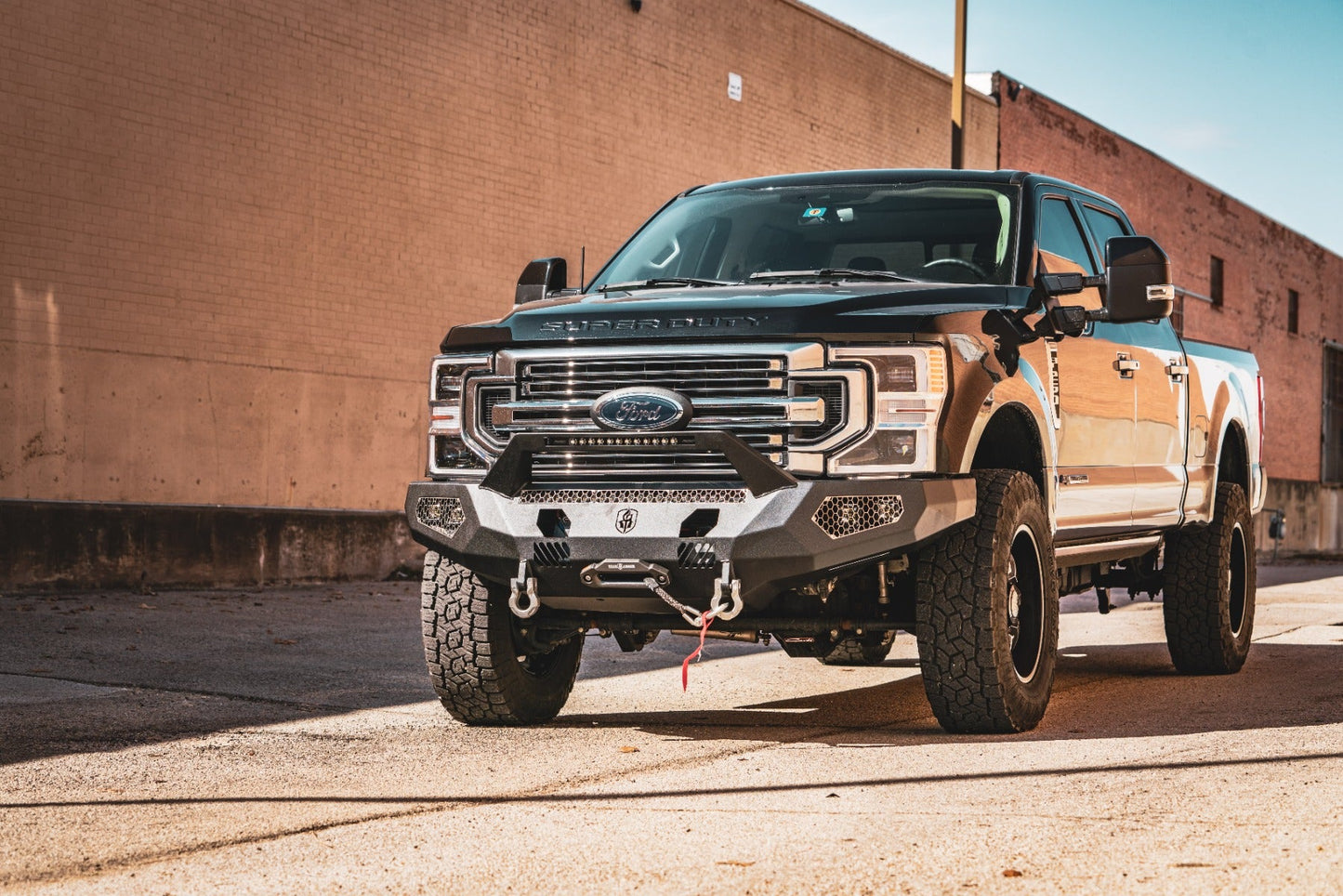 Evolution Front Winch Bumper Sheet Metal Pre-Runner Guard - Texture Black 2017-2022 Ford F-250 F-350