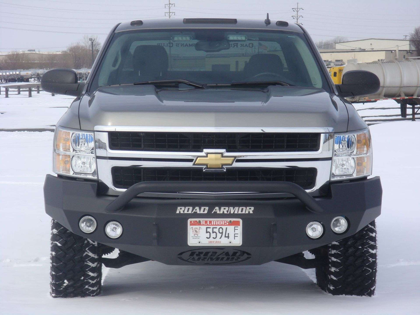 Stealth Front Winch Bumper Pre-Runner Guard | Round Holes - Texture Black 2008-2010 Chevrolet 2500 3500
