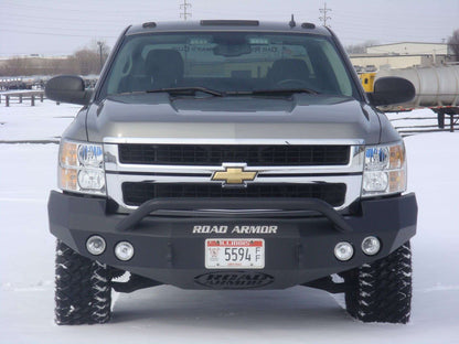 Stealth Front Winch Bumper Pre-Runner Guard | Round Holes - Texture Black 2008-2010 Chevrolet 2500 3500