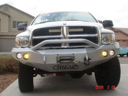 Stealth Front Winch Bumper Pre-Runner Guard | Round Holes - Texture Black 2002-2005 RAM 1500