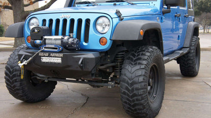 Stealth Front Stubby Winch Bumper - Texture Black 2007-2018 Jeep JK JKU