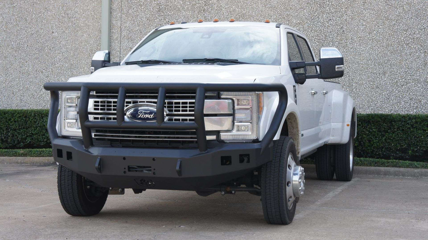 Stealth Front Winch Bumper Titan II Guard - Texture Black 2017-2022 Ford F-450 F-550
