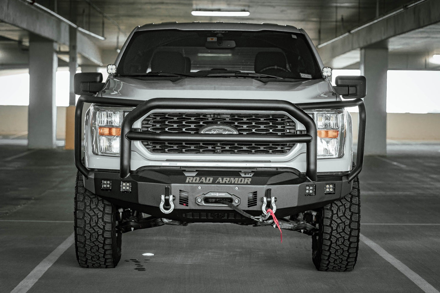Stealth Front Winch Bumper Lonestar Guard - Texture Black 2021-2023 Ford F-150