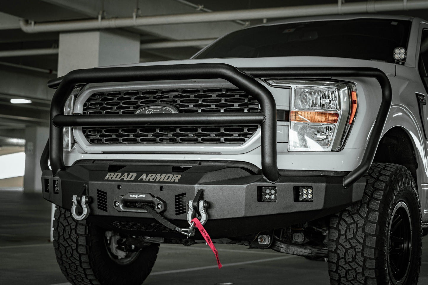 Stealth Front Winch Bumper Lonestar Guard - Texture Black 2021-2023 Ford F-150