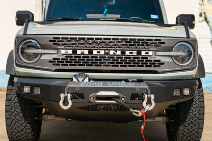 Stealth Front Mid Width Winch Bumper - Texture Black 2021-2024 Ford Bronco