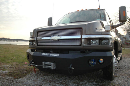 Stealth Front Winch Bumper | Round Holes - Texture Black 2003-2009 Chevrolet/GMC C4500 C5500