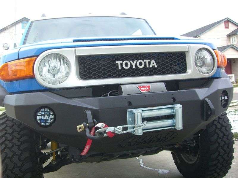 Stealth Front Winch Bumper | Round Holes - Texture Black 2006-2014 Toyota FJ Cruiser