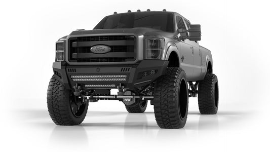 iDentity Front Bumper Full Kit | Shackle Center Section | Standard End Pods | Beauty Ring - Texture Black 2011-2016 Ford F-250 F-350