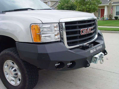 Stealth Front Winch Bumper | Round Holes - Texture Black 2008-2010 GMC 2500 3500