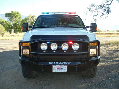 Stealth Front Winch Bumper Lonestar Guard | Round Holes - Texture Black 2008-2010 Ford F-250 F-350 F-450