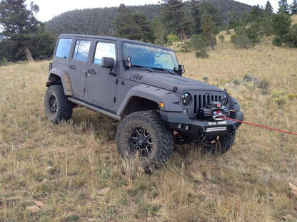 Stealth Front Full Width Winch Bumper | Fits Factory Fenders - Texture Black 2007-2018 Jeep JK JKU
