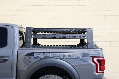 Treck 6Ft. Adjustable Bed Rack System | Includes Bracket Kit - Texture Black 2015-2023 Ford F-150 Raptor