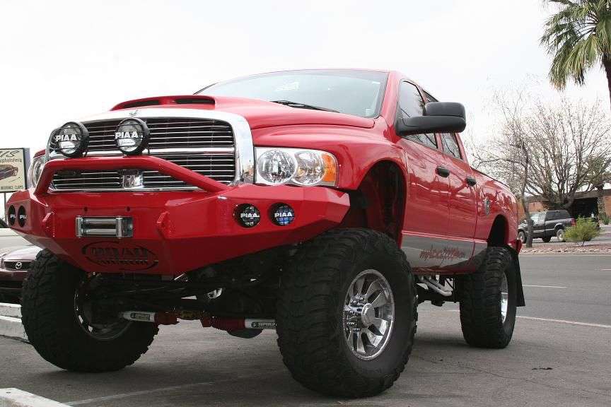 Stealth Front Winch Bumper Pre-Runner Guard | Round Holes - Texture Black 2003-2005 RAM 2500 3500