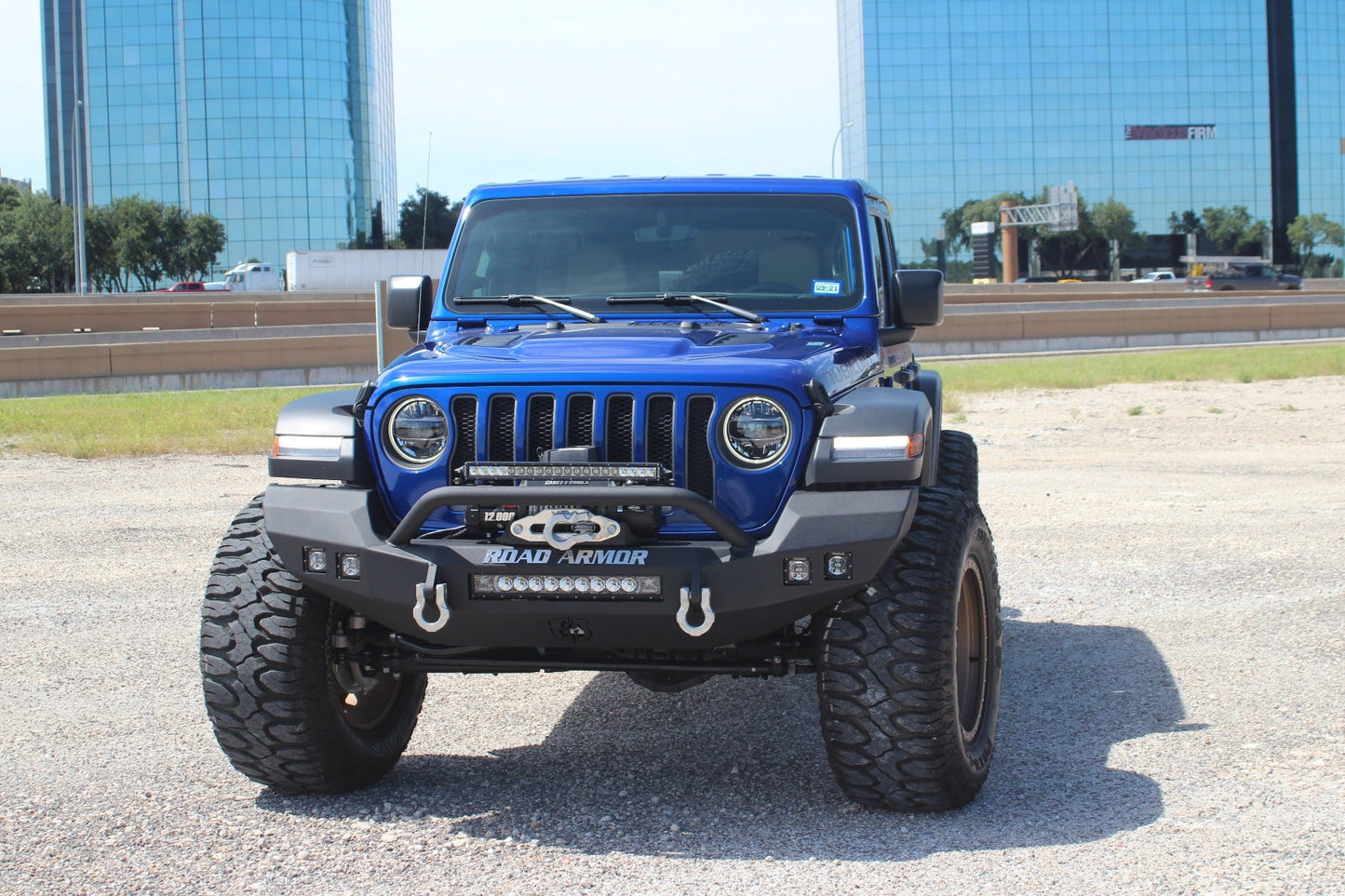 Stealth Front Full Width Winch Bumper Pre-Runner Guard | Rubicon Only - Texture Black 2018-2025 Jeep JL JLU JT