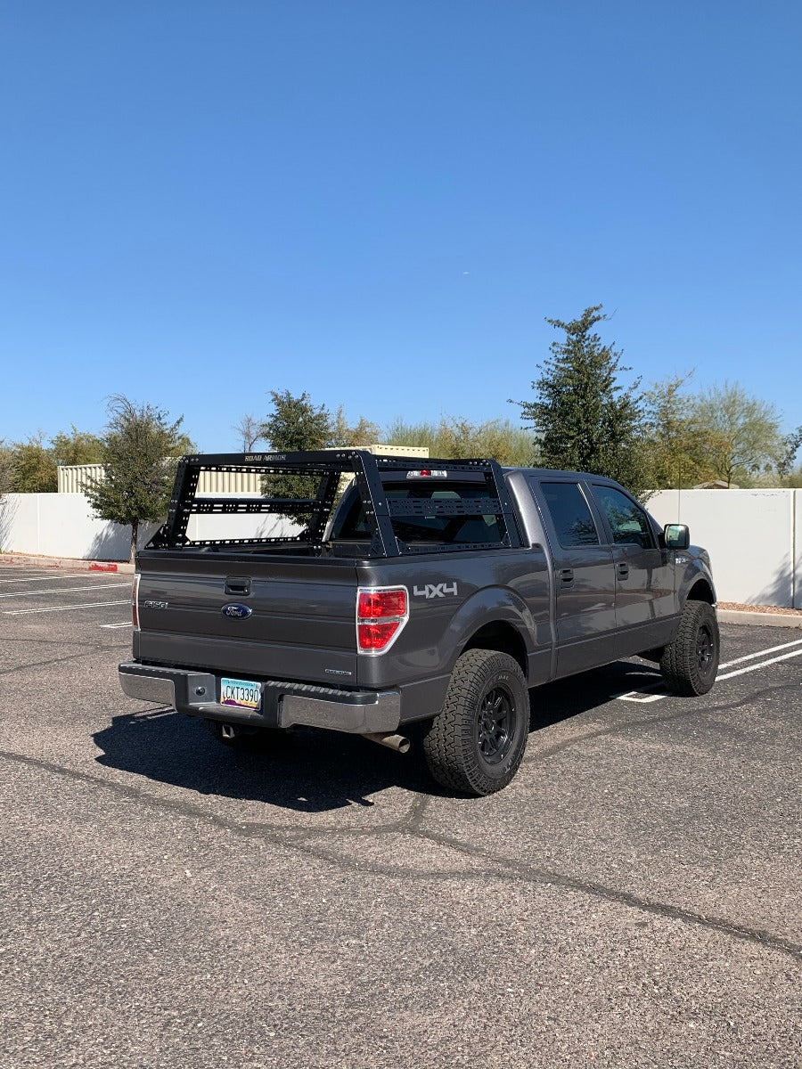 TRECK 5 1/2 to 6Ft. Full-Size Truck Beds - Adjustable Bed Rack System (505BRS-BRKTKIT Included) - Texture Black 2009-2014 FORD