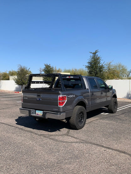 TRECK 5 1/2 to 6Ft. Full-Size Truck Beds - Adjustable Bed Rack System (505BRS-BRKTKIT Included) - Texture Black 2009-2014 FORD
