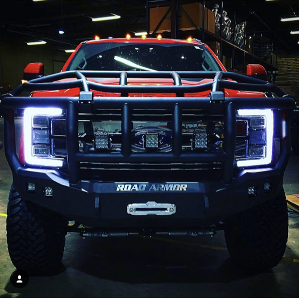 Stealth Front Winch Bumper Titan II Guard | Intimidator - Texture Black 2017-2022 Ford F-250 F-350