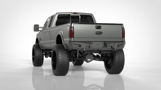 iDentity Rear Bumper Full Kit | Center Section | Shackle End Pods | Beauty Ring - Texture Black 2011-2016 Ford F-250 F-350 F-450