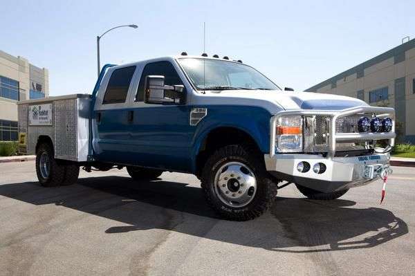 Stealth Front Winch Bumper Lonestar Guard | Round Holes - Texture Black 2008-2010 Ford F-250 F-350 F-450