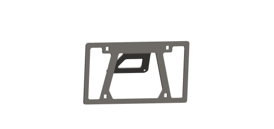 Common Front Bumper License Plate Mount - Texture Black