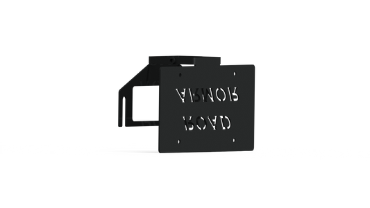 Common Bumper License Plate Mount | 3.6" Offset Fairlead - Texture Black