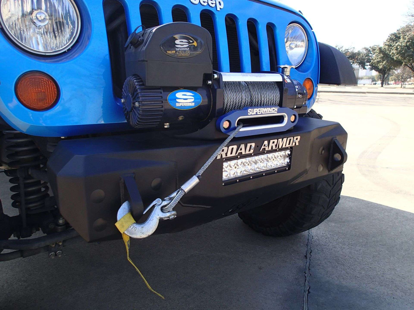 Stealth Front Stubby Winch Bumper - Texture Black 2007-2018 Jeep JK JKU