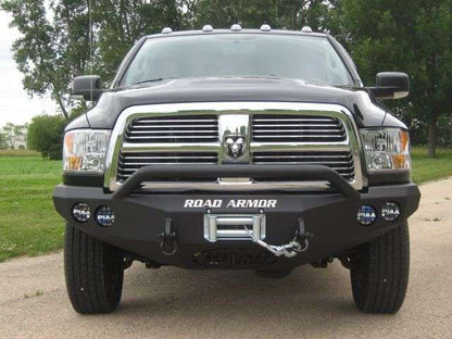 Stealth Front Winch Bumper Pre-Runner Guard | Round Holes - Texture Black 2010-2018 RAM 2500 3500