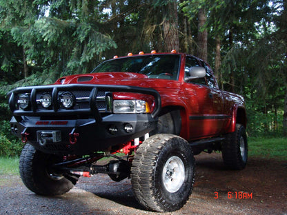 Stealth Front Winch Bumper Titan II Guard | Round Holes - Texture Black 1994-1996 RAM 1500 2500 3500