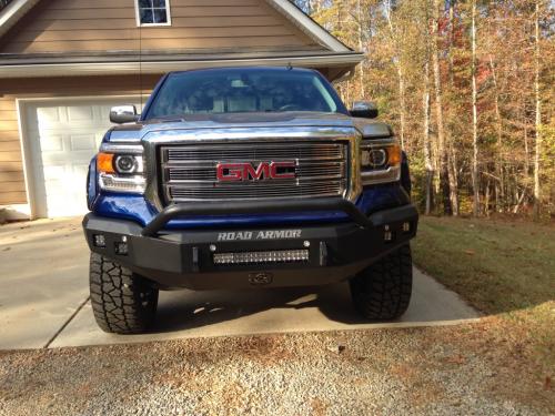 Stealth Front Non-Winch Bumper Pre-Runner Guard - Texture Black 2014-2015 GMC 1500