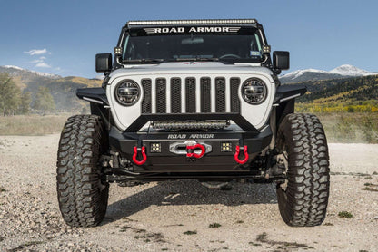 Stealth Front Mid Width Winch Bumper Sheet Metal Pre-Runner Guard - Texture Black 2018-2025 Jeep JL JLU JT