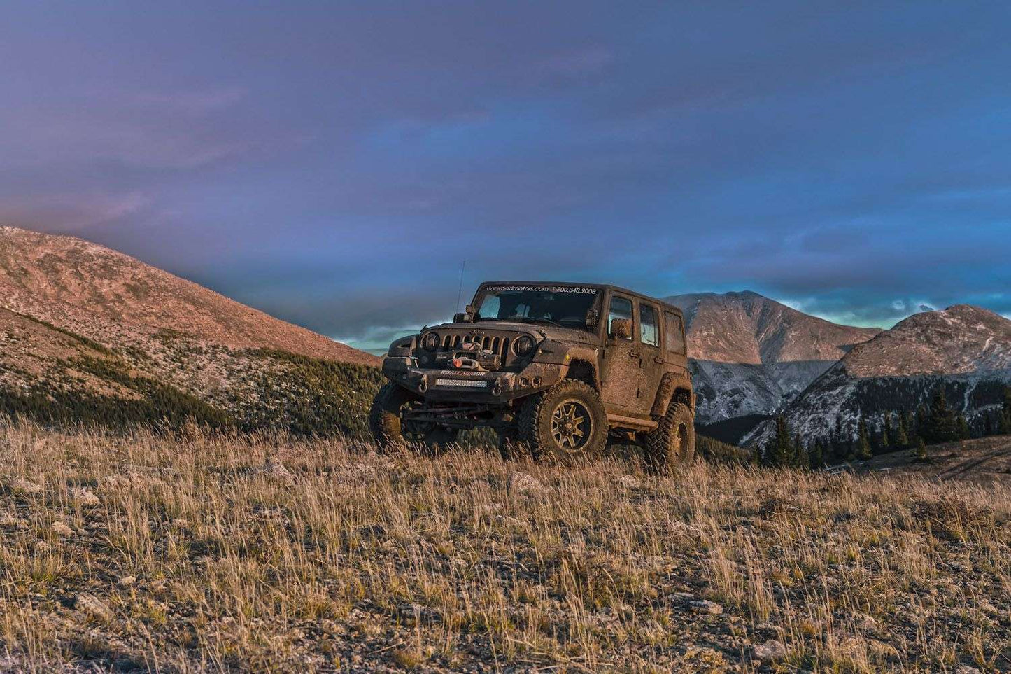Stealth Front Full Width Winch Bumper | Fits Factory Fenders - Texture Black 2007-2018 Jeep JK JKU