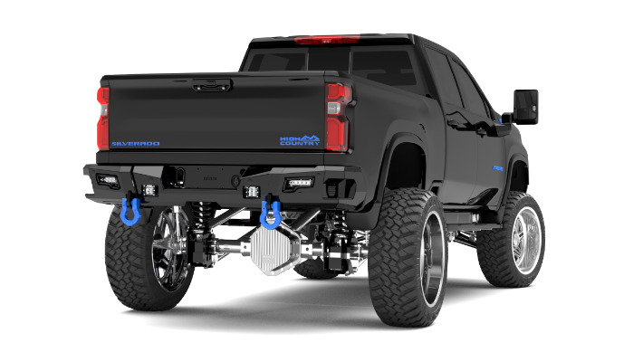 iDentity Rear Bumper Full Kit | Center Section | Shackle End Pods | Beauty Ring - Texture Black 2020-2023 Chevrolet/GMC 2500 3500