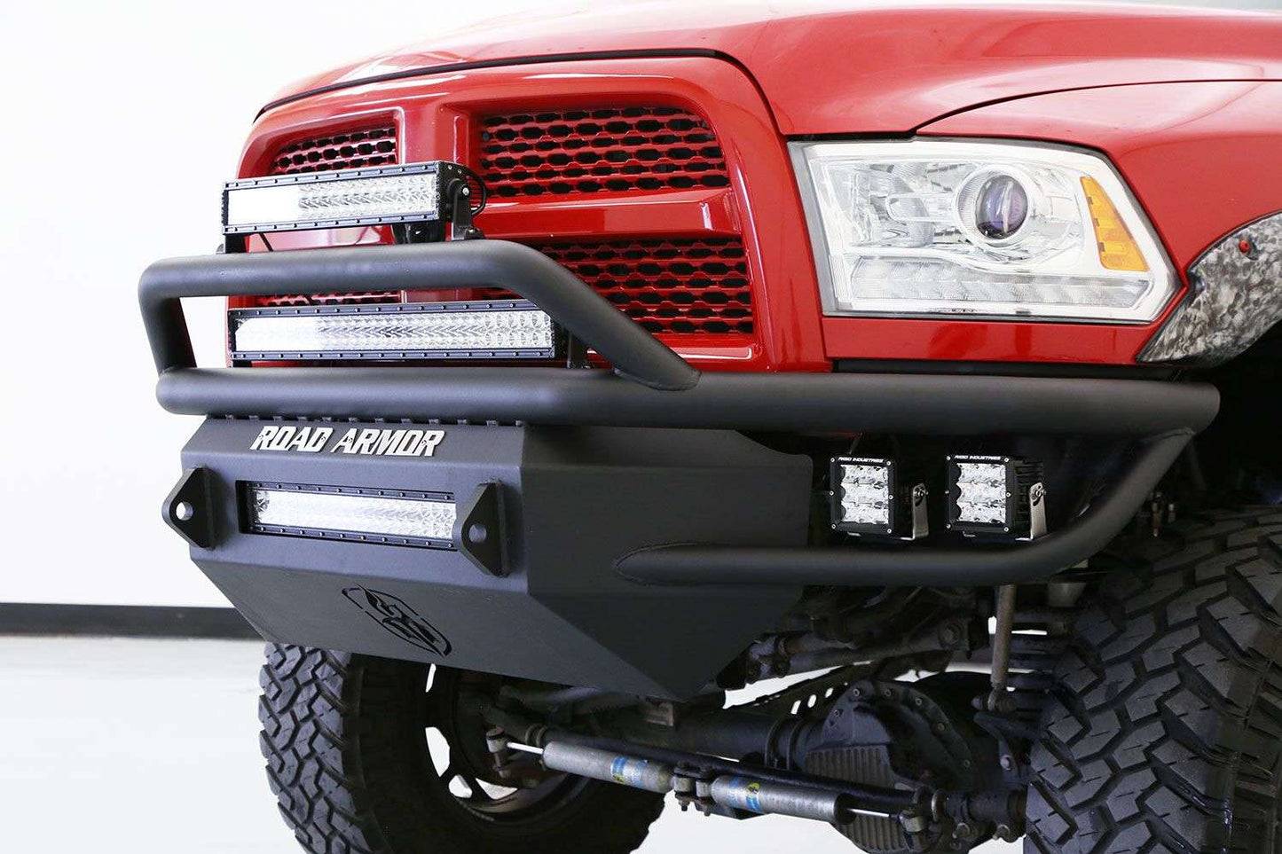 10-18 RAM Sahara Front Non-Winch Bumper Pre-Runner Guard Satin Black Road Armor   2010-2018  RAM 2500 3500 4500 5500