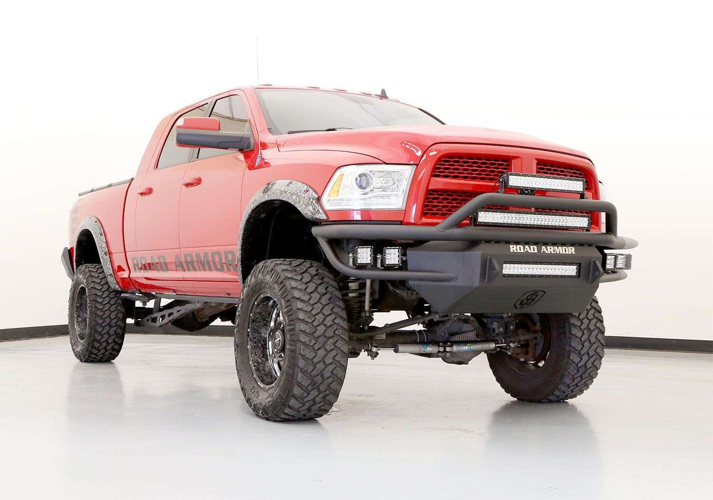 10-18 RAM Sahara Front Non-Winch Bumper Pre-Runner Guard Satin Black Road Armor   2010-2018  RAM 2500 3500 4500 5500
