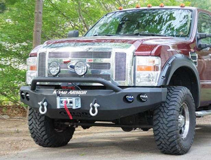Stealth Front Winch Bumper Pre-Runner Guard | Round Holes - Texture Black 2008-2010 Ford F-250 F-350 F-450