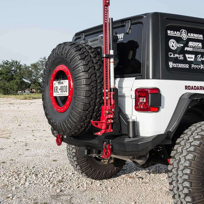 Stealth Rear Mid Width Non-Winch Bumper | Tire Carrier - Texture Black 2018-2025 Jeep JL JLU