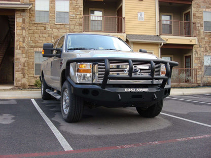Stealth Front Winch Bumper Titan II Guard | Round Holes - Texture Black 2008-2010 Ford F-250 F-350 F-450