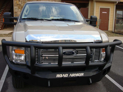 Stealth Front Winch Bumper Titan II Guard | Round Holes - Texture Black 2008-2010 Ford F-250 F-350 F-450