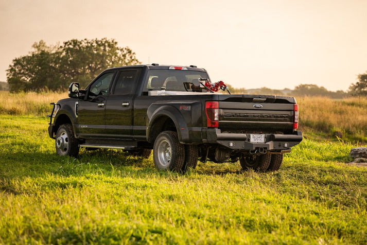 Vaquero Rear Non-Winch Bumper - Texture Black 2017-2020 FORD F-250 F ...