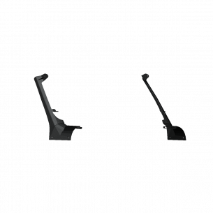 Stealth Front A-Pillar Light Mounts | Rigid Adapt Array Only | Lower Light Mount - Texture Black 2018-2023 Jeep JL JLU JT