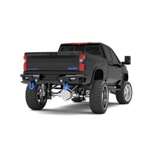 iDentity Rear Bumper Full Kit | Center Section | Shackle End Pods | Beauty Ring - Texture Black 2020-2023 Chevrolet/GMC 2500 3500